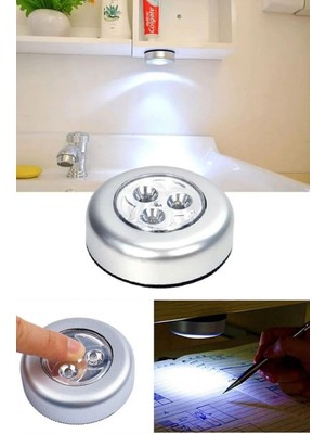 Lumindra Çadır Lambası Dokunmatik Pilli LED Işık 1 Adet Kamp Çadır Dolap Raf Kitaplık Aydınlarma Dekor Lamba