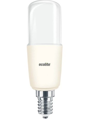 Ecolite 9W LED Stıck T37 Ampul 220V Opal Cam 900 Lümen 15.000 Saat Ömür 6500K