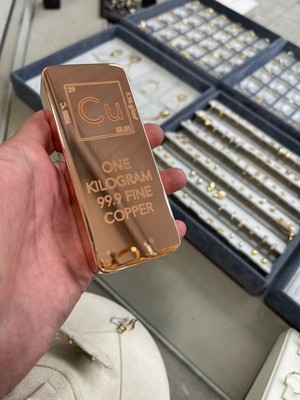 Külçe Bakır 1000 gr 99.9 Saflık