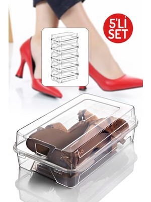 Nandy Home 5'li Set Kadın Ayakkabı Saklama Kutusu