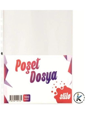 Stilo A4 Poşet Dosya 100'LÜ Saydam 30 Mic.