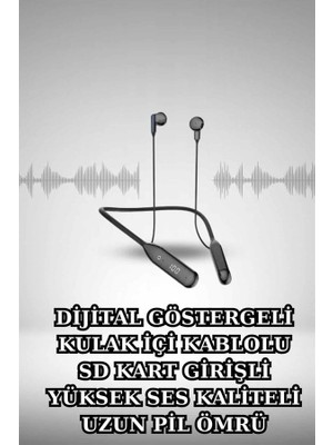 Indispensablely Alarm ve Titreşim Özellikli Akıllı Saat ve Mikrofonlu Kablolu Bluetooth Kulaklık 60 Saat