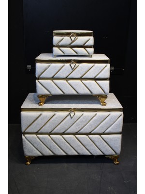 Huzur Çeyiz Balık Sırtı Model 3'lü Çeyiz Sandığı