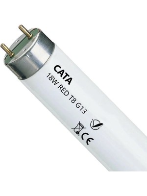 Cata 18W Kırmızı Işık Rengi T8 G13 Floresan Ampul