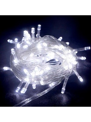 Liğtex LED Yılbaşı Süsü 10W 230V Beyaz 10M Ek Aparatlı Fişli