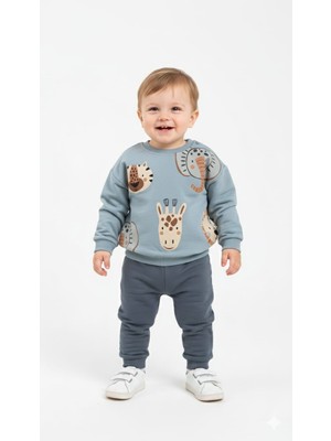Pinomio Baby Erkek Bebek Çeşitli Hayvan Baskılı Takım