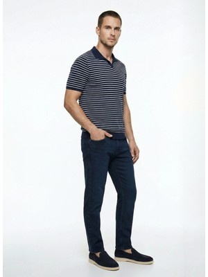 Fabrika Normal Bel Normal Paça Slim Fit Lacivert Erkek Denim Pantolon F6SM-PNT 2803