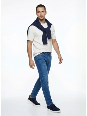 Fabrika Normal Bel Normal Paça Slim Fit Mavi Erkek Denim Pantolon F6SM-PNT 2806