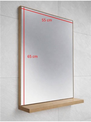 Orka - Dinar 5565 Etejerli Üst Modül Ayna Teak - 21DNR005540980