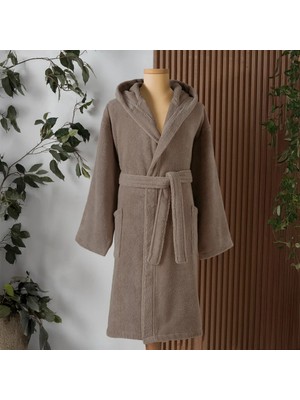 Altınbaşak Dolce Kapüşonlu Tekli Bornoz Sabre/bej L/xl Beden