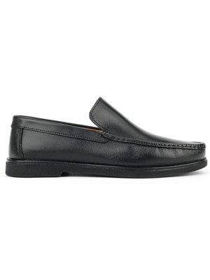 Ziya, Erkek Hakiki Deri Günlük Ayakkabı 1611065Z302 Siyah