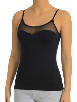 Öts Kadın Atlet Tüllü Ip Askılı (%96 Pamuk - %4 Elastan)