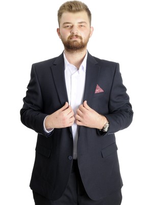 ModeXL Mode Xl Büyük Beden Erkek Takım Elbise Line 23023 Lacivert