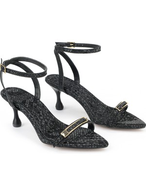 Ziya, Kadın Topuklu Sandalet 161996Z607 Siyah