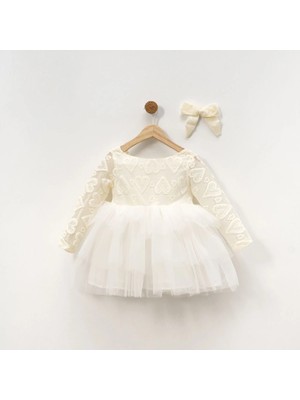 Aysskids Lora Kalp Detaylı Tokalı Tül Etekli Özel Gün Bayramlık Kız Çocuk Elbise