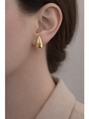 Girift Vintage Zakt Gold Damla Küpe Seti