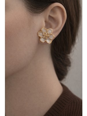 Girift Vintage Zonth Çiçek Detaylı Küpe Seti