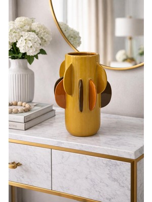 Aydınev Kaktüs Model Tasarım Soyut Vazo 21x34 Cm