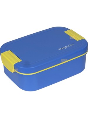 Vagonlife Bento 1750ML Lunchbox Yeni Koleksiyon Tek Katlı 2 Bölmeli Pp Plastik Sefer Tası Yemek Kutusu