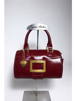 Egem Atelier Vıntage Gold Tokalı Siyah Kadın Çanta