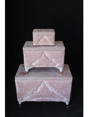 Huzur Çeyiz Eiffel Model 3'lü Çeyiz Sandığı