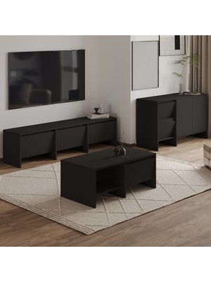 İnarch Dizayn Laris Üçlü Set – Tv Sehpası, Konsol ve Orta Sehpa ile Modern Yaşam Alanları Için Şık Takım