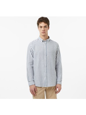 Nautica Erkek Yeşil Regular Fit Çizgili Gömlek W65433T.3AF