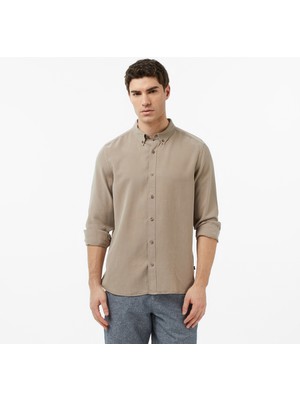 Nautica Erkek Bej Regular Fit Gömlek W65400T.2GR
