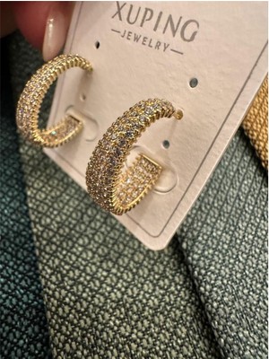 Küpe Xuping Taşlı Altın Kaplama