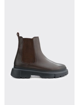 Derinet Hakiki Deri Bağcıksız Fermuarsız Erkek Bot