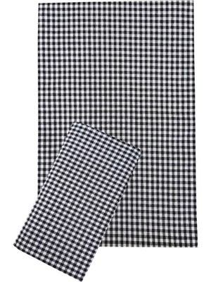 Mira Home Zefir Desen Sofra Bezi Masa Örtüsü 170 x 170 cm Siyah