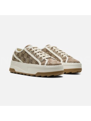 Gg GUCCİ Tennis 1977 Kahverengi Sneaker 43