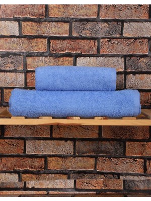 Mira Home 2 Parça %100 Pamuklu Soft Lüx Banyo Havlu Seti Mavi