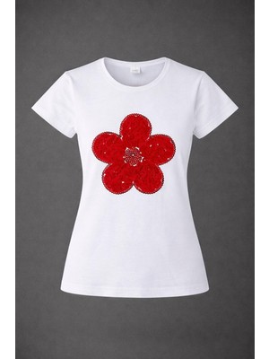 Dıgıl Kids Papatya Desenli Kısa Kol Likralı Penye