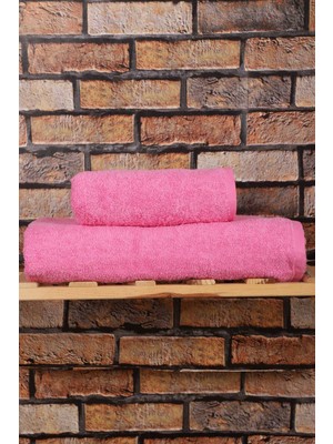 Mira Home 2 Parça %100 Pamuklu Soft Lüx Banyo Havlu Seti Pembe