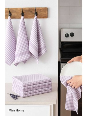 Mira Home 10 Lu Lüks Bulaşık Kurulama Bezi ve Mutfak Peçetesi 50X70 cm Daily Lila