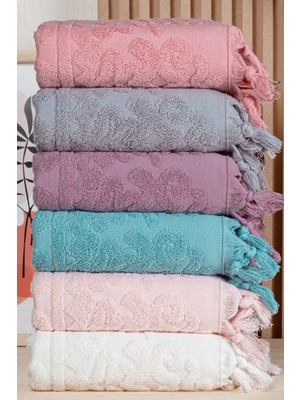 Bersay Tekstil Soft 6’lı Bağlamalı Lüks, Jakarlı, Çeyizlik, El ve Yüz Havlusu Seti 50X90 | Premium Kalite