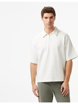 Nautica Erkek Ekru Regular Fit Polo Yaka T-Shirt K57355T.1MA