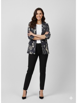 Ekol Kendinden Desenli Ceket 1044