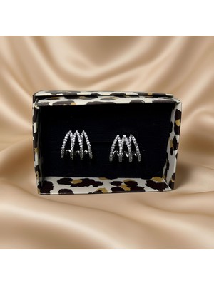 Ezgiarslanatalier Gümüş Çelik Minimal Küpe