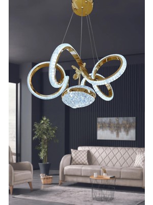 G-Light Kıvrım Eliza Top 3 Renk LED Sarkıt Avize – Modern Tasarım Oturma