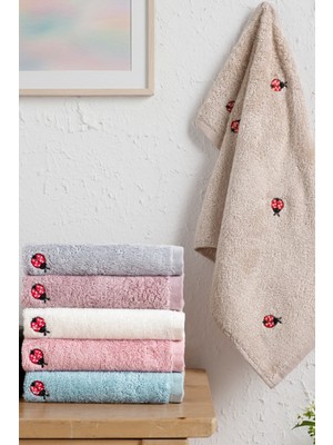 %100 Pamuk Bersay Tekstil Lina 6'lı 30X50, %100 Pamuk Bambu, Nakışlı Mutfak & El Havlu Seti – Yumuşak, Emici ve Dayanıklı