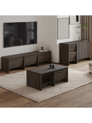 İnarch Dizayn Laris Üçlü Set – Tv Sehpası, Konsol ve Orta Sehpa ile Modern Yaşam Alanları Için Şık Takım