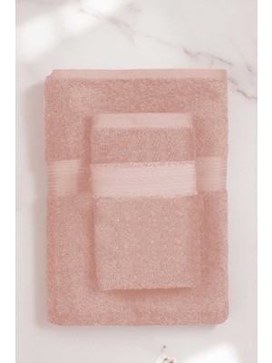 Mira Home 2 Parça Battal Lüks Premium Banyo Spa Havlu Takımı 90X170 cm Somon