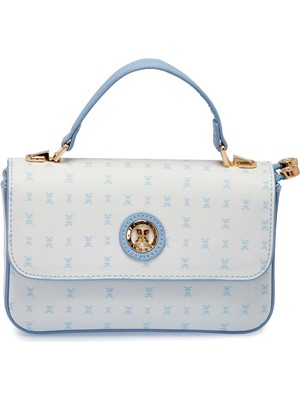 Tergan Mavi Print Kadın El Çantası - S26Y1PR09154-U0A