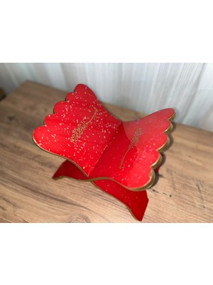 Nova Vita Kur’an-Kerim Rahlesi Kırmızı Simli Kitap Okuma Standı Yasin Şerif Boy (Süpriz Hediyeli)