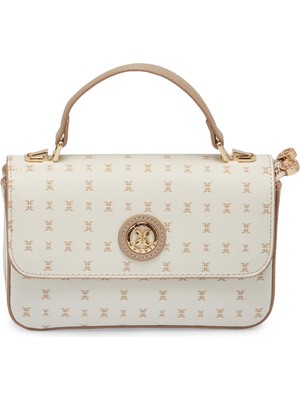 Tergan Bej Print Kadın El Çantası - S26Y1PR09154-U4A