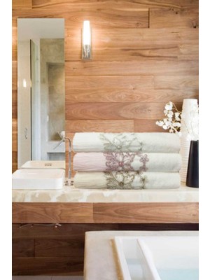 Mira Home 3 Lü Tül Dantel Işlemeli Boncuklu Havlu Seti 50X90 cm