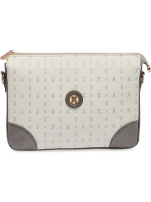 Tergan Beyaz Print Kadın Çapraz Askılı Çanta - S26Y1PR09090-U1A