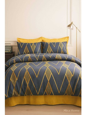 Mira Home Çift Kişilik Pamuklu Nevresim Takımı Royal Baklava Desen